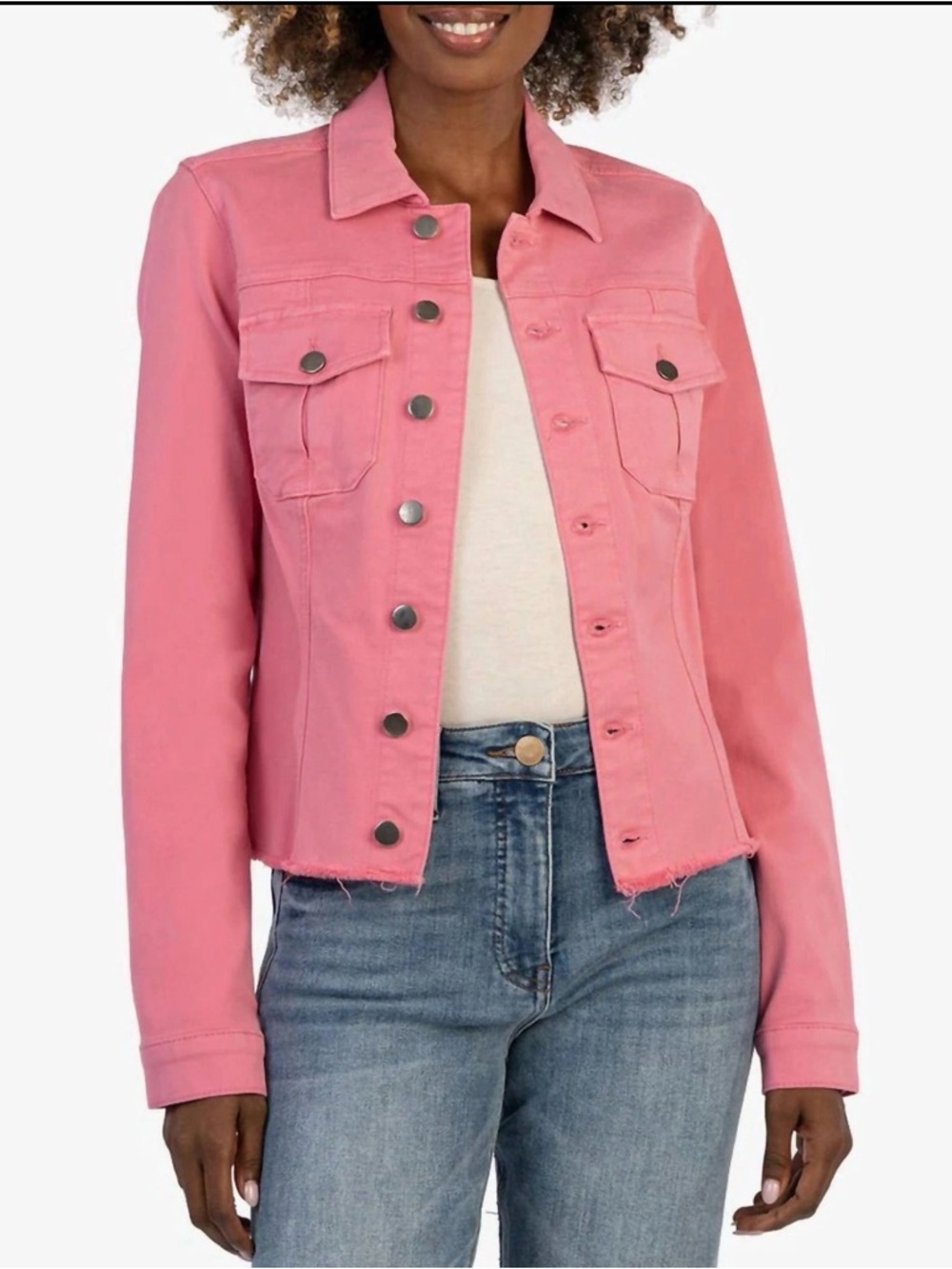 Kut Pink Denim Kara Jacket size M